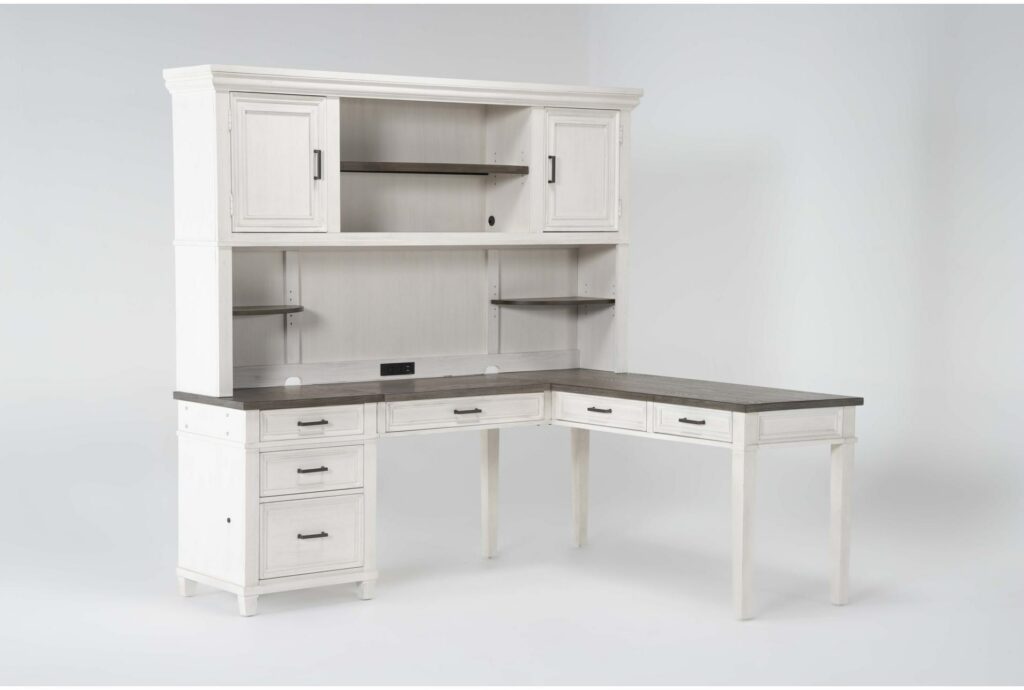 Stay Organized and Productive with an L-Shaped Desk and Hutch Combo